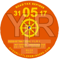 Buddist Dharmachakra Car Vehicle Road Tax Disc Reminder PYLR155